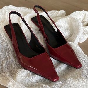 Burgundy Kitten Heels